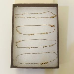 4 pieces of 10k solid gold bracelets